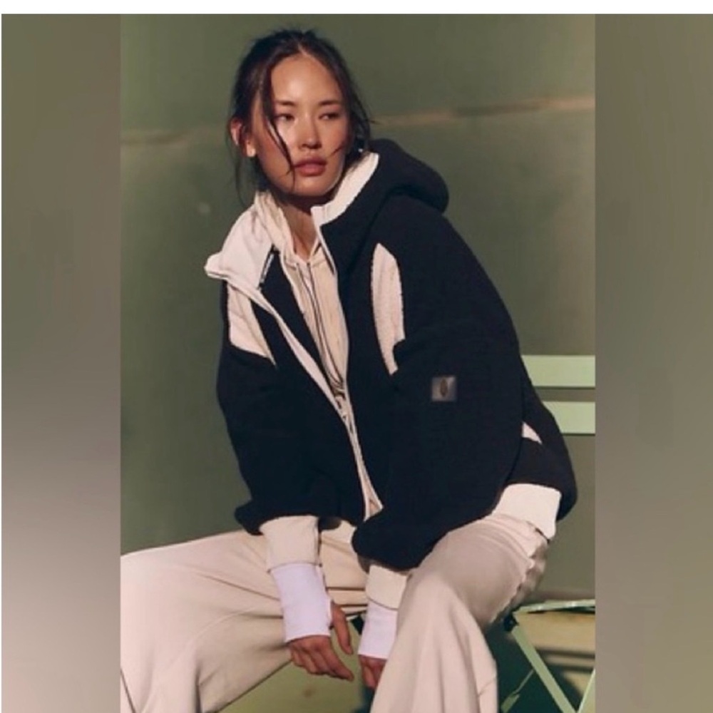 Anthropologie Free People Movement Hit the Slopes Fleece Hoodie Jacket